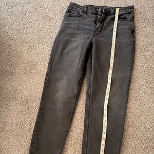 American Eagle Black High Waisted Straight Leg Jeans , Size 2 Short
